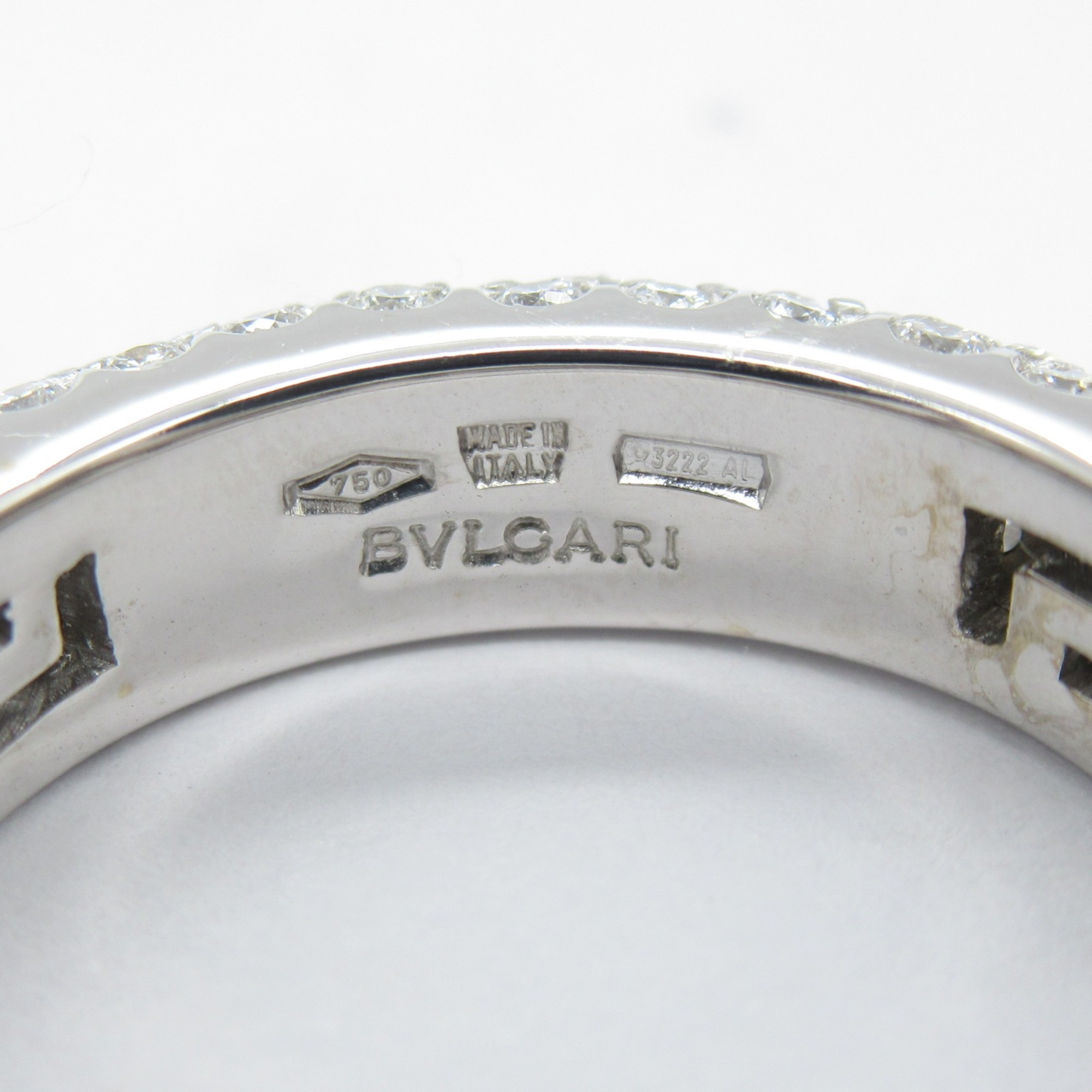 BVLGARI Full eternity pave diamond Ring Clear K18WG(WhiteGold) Clear