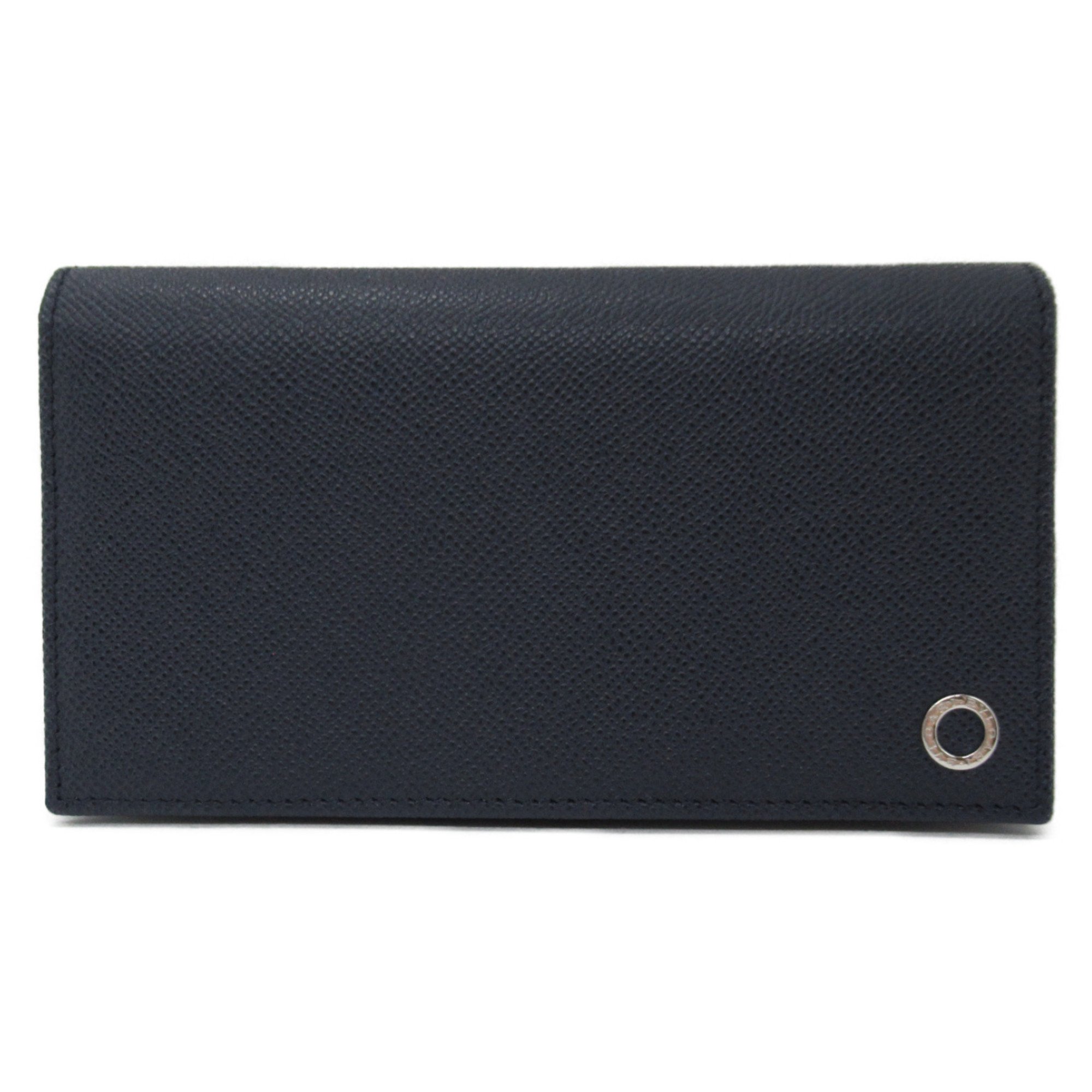 BVLGARI Bifold long wallet Blue denim sapphire blue Calfskin (cowhide) 283811