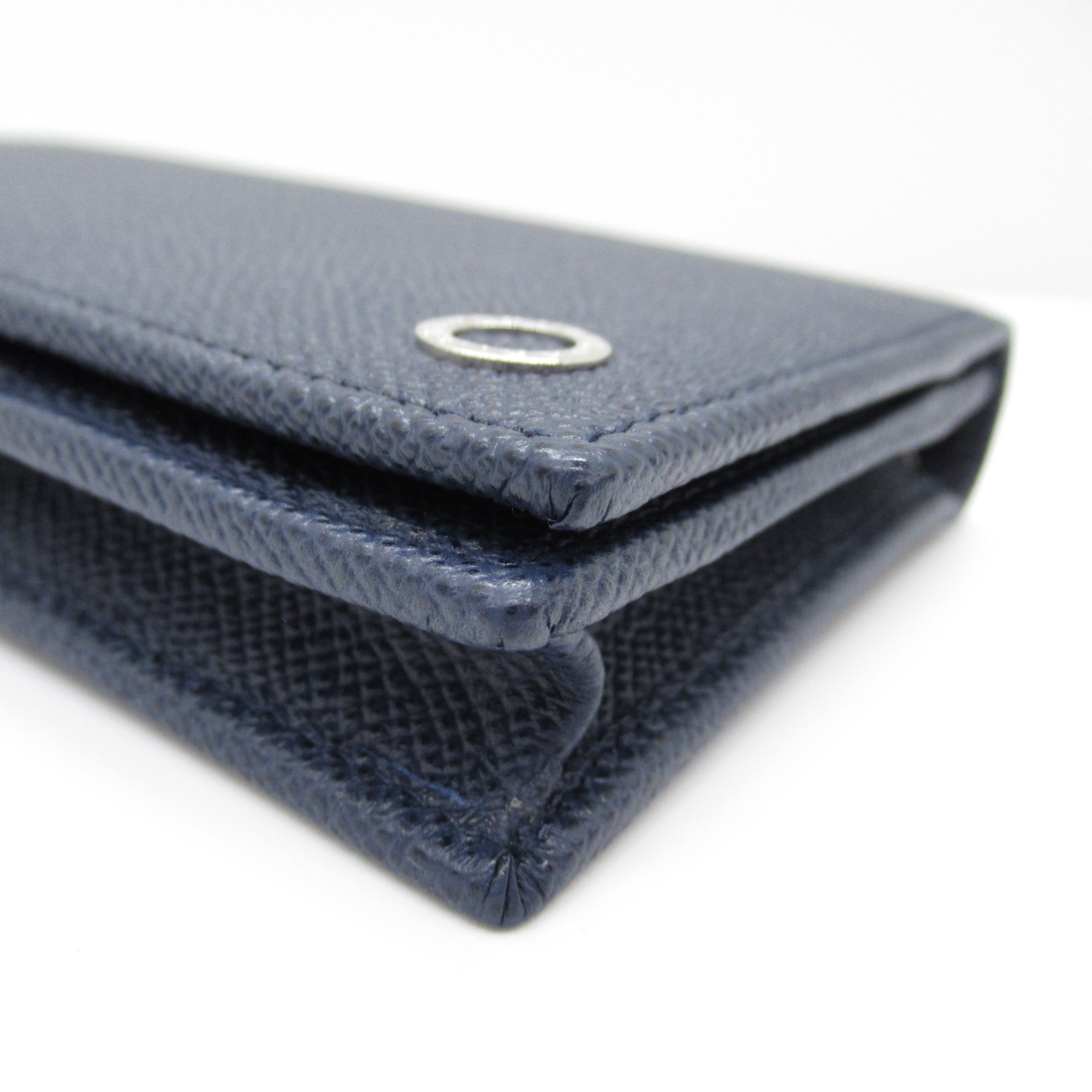 BVLGARI Bifold long wallet Blue denim sapphire blue Calfskin (cowhide) 283811