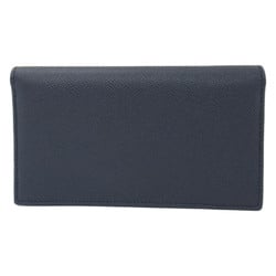 BVLGARI Bifold long wallet Blue denim sapphire blue Calfskin (cowhide) 283811