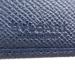 BVLGARI Bifold long wallet Blue denim sapphire blue Calfskin (cowhide) 283811