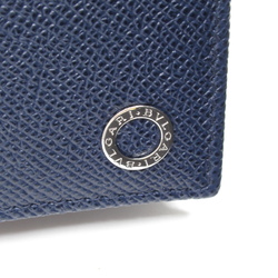 BVLGARI Bifold long wallet Blue denim sapphire blue Calfskin (cowhide) 283811