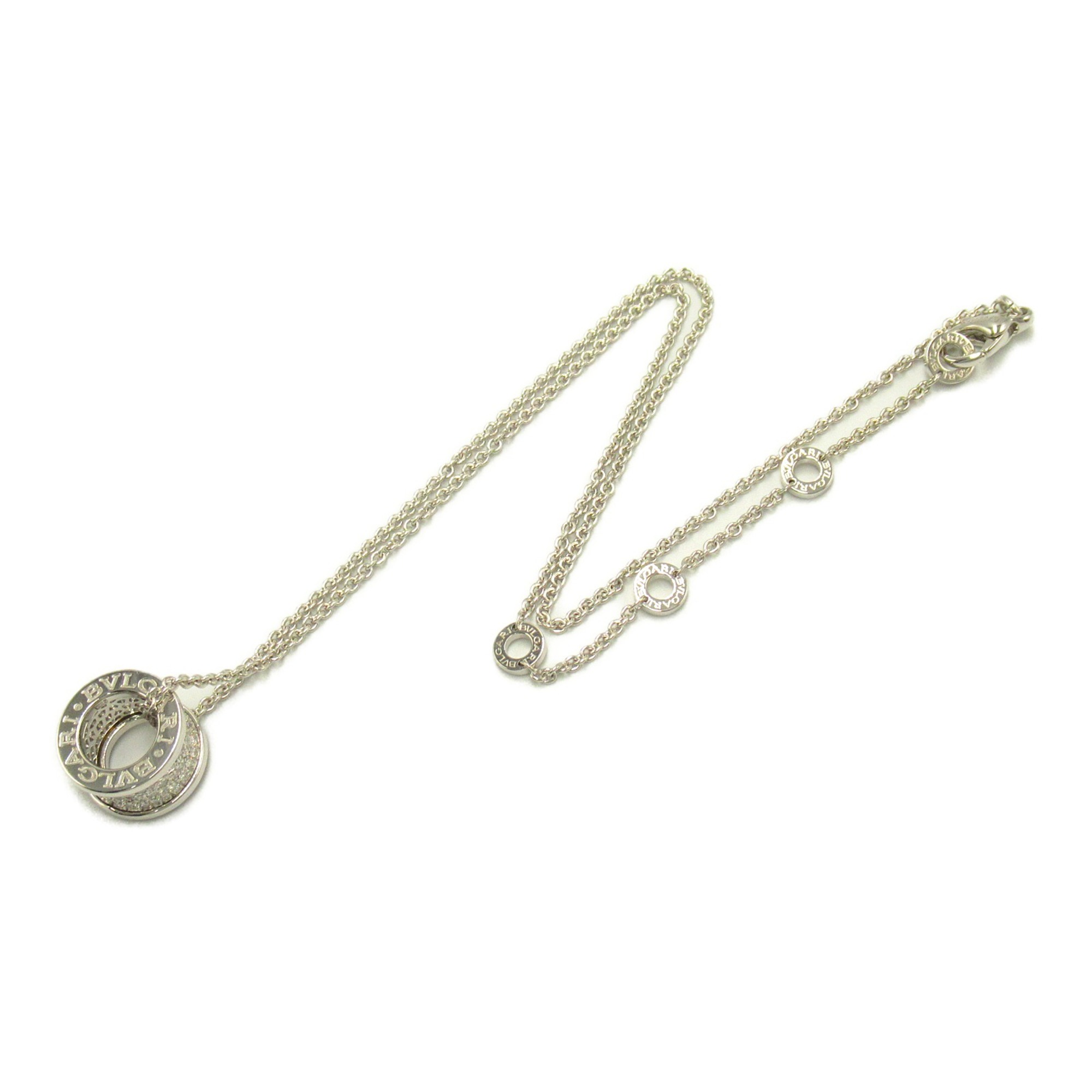 BVLGARI B-zero1 Pave Diamond Necklace Clear K18WG(WhiteGold) Clear