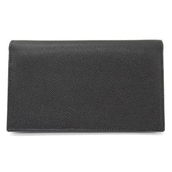 BVLGARI Bifold long wallet Black leather 30398