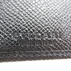 BVLGARI Bifold long wallet Black leather 30398