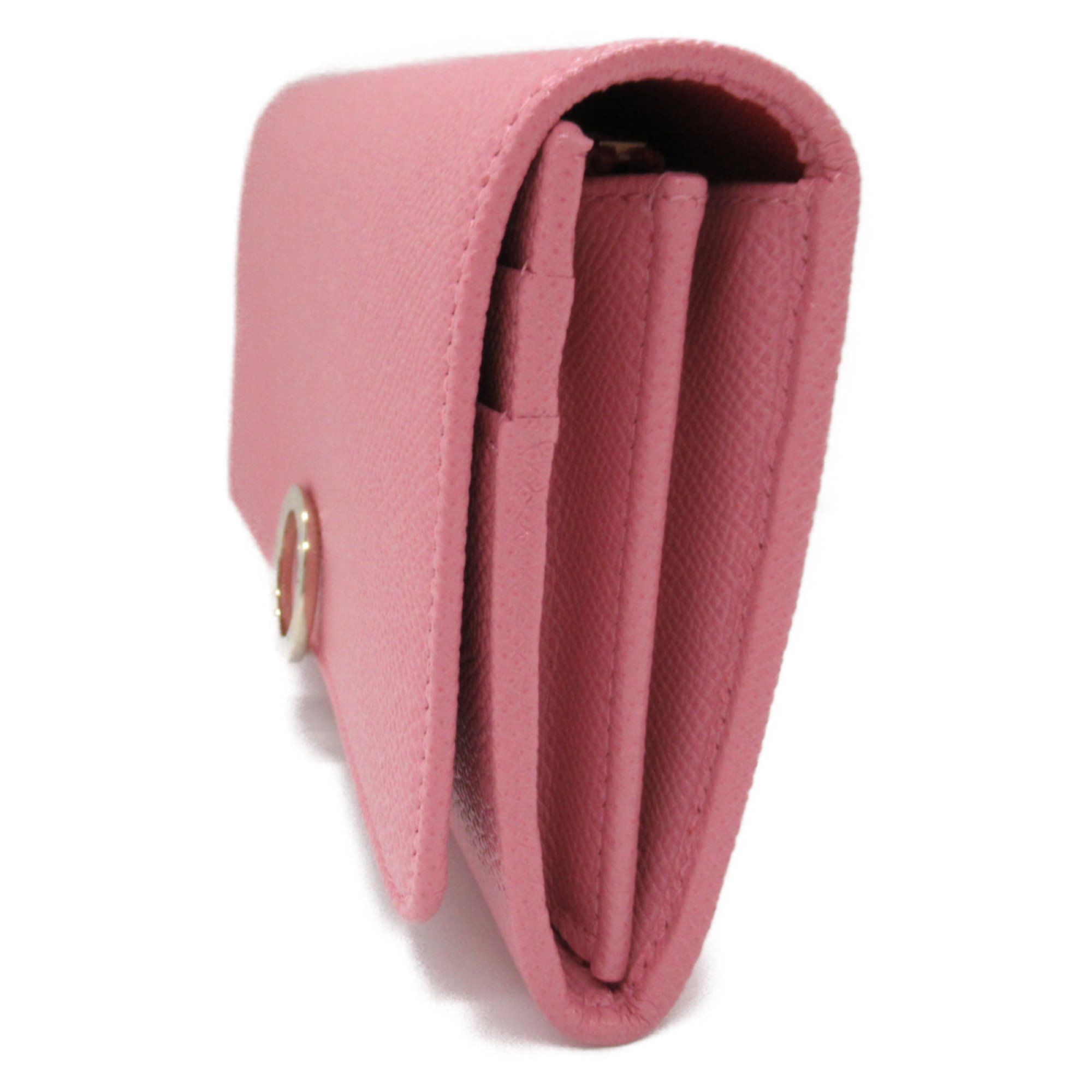 BVLGARI Bifold long wallet Pink Calfskin (cowhide) 287272