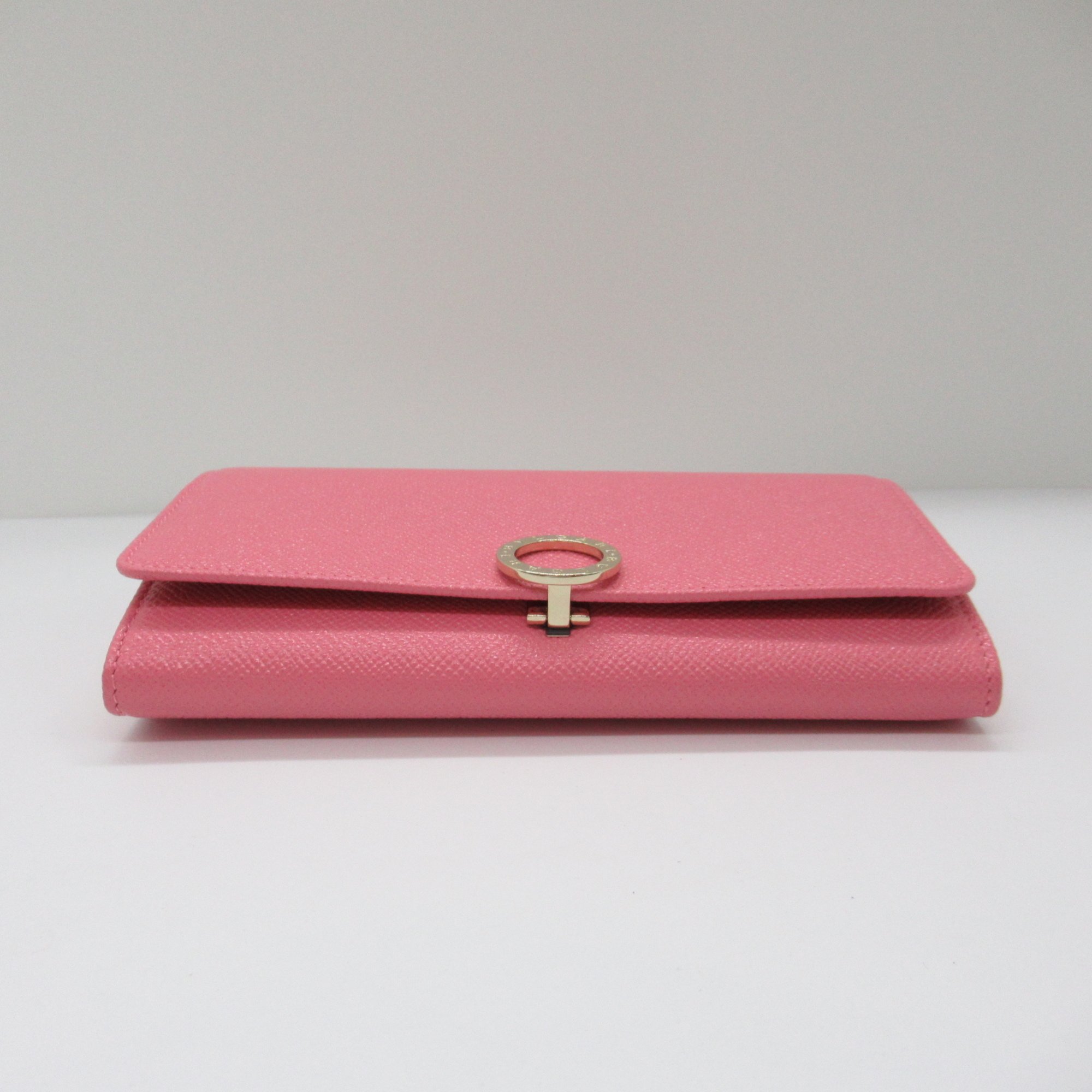 BVLGARI Bifold long wallet Pink Calfskin (cowhide) 287272