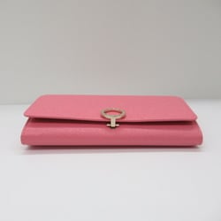 BVLGARI Bifold long wallet Pink Calfskin (cowhide) 287272