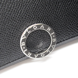 BVLGARI name card holder Black Calfskin (cowhide) 30420