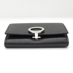 BVLGARI name card holder Black Calfskin (cowhide) 30420