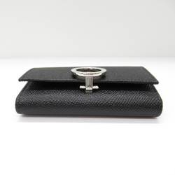 BVLGARI six hooks key holder Black leather 30422