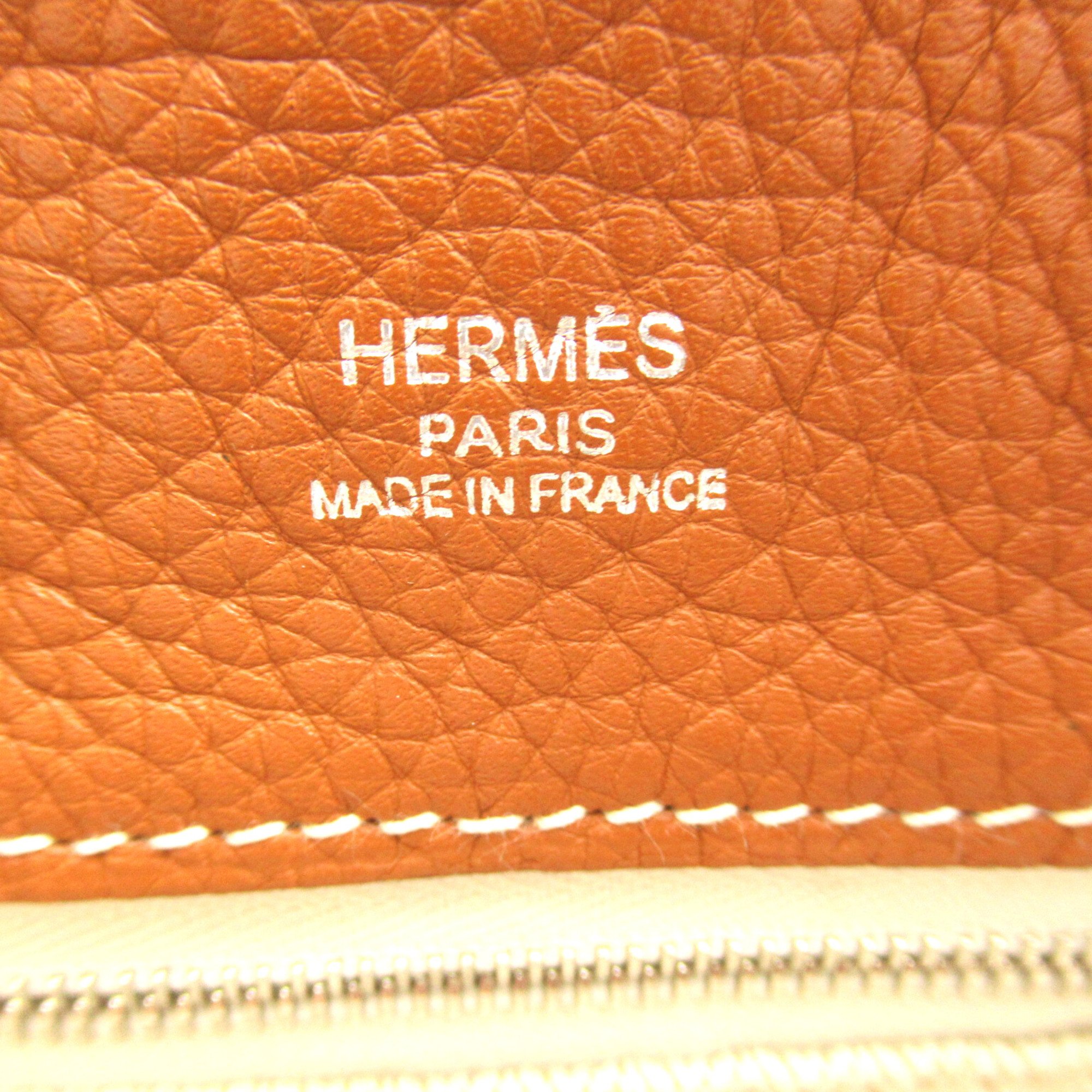 HERMES Maruwari PM Brown Taurillon Clemence leather