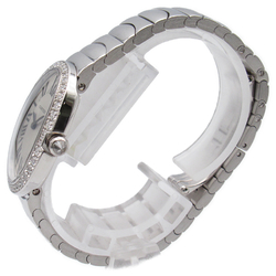 CARTIER BaignoireSM Diamond Bezel Wrist Watch WB520006 Quartz Silver K18WG(WhiteGold) WB520006