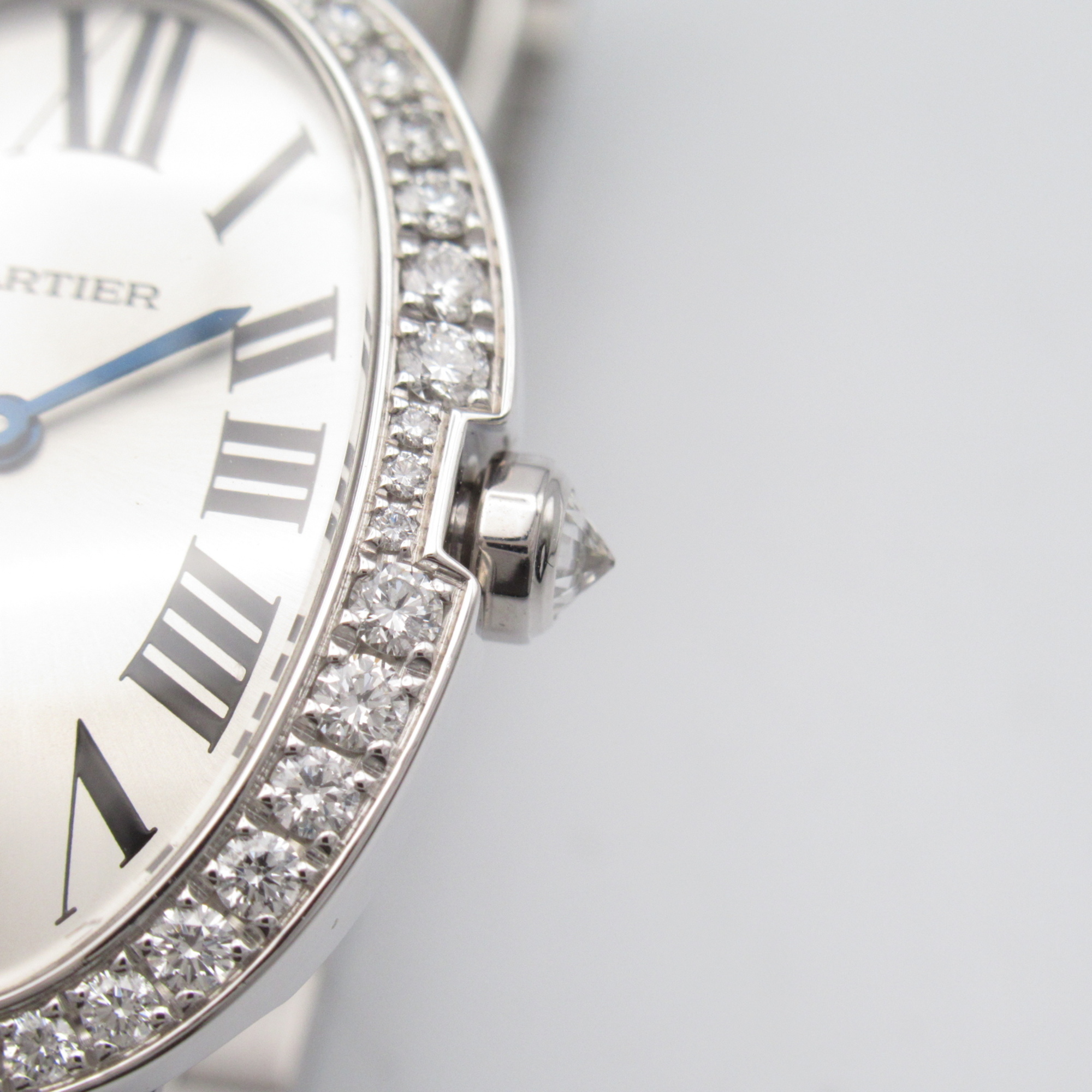 CARTIER BaignoireSM Diamond Bezel Wrist Watch WB520006 Quartz Silver K18WG(WhiteGold) WB520006