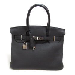 HERMES Birkin 30 Black handbag Black Noir Togo leather leather