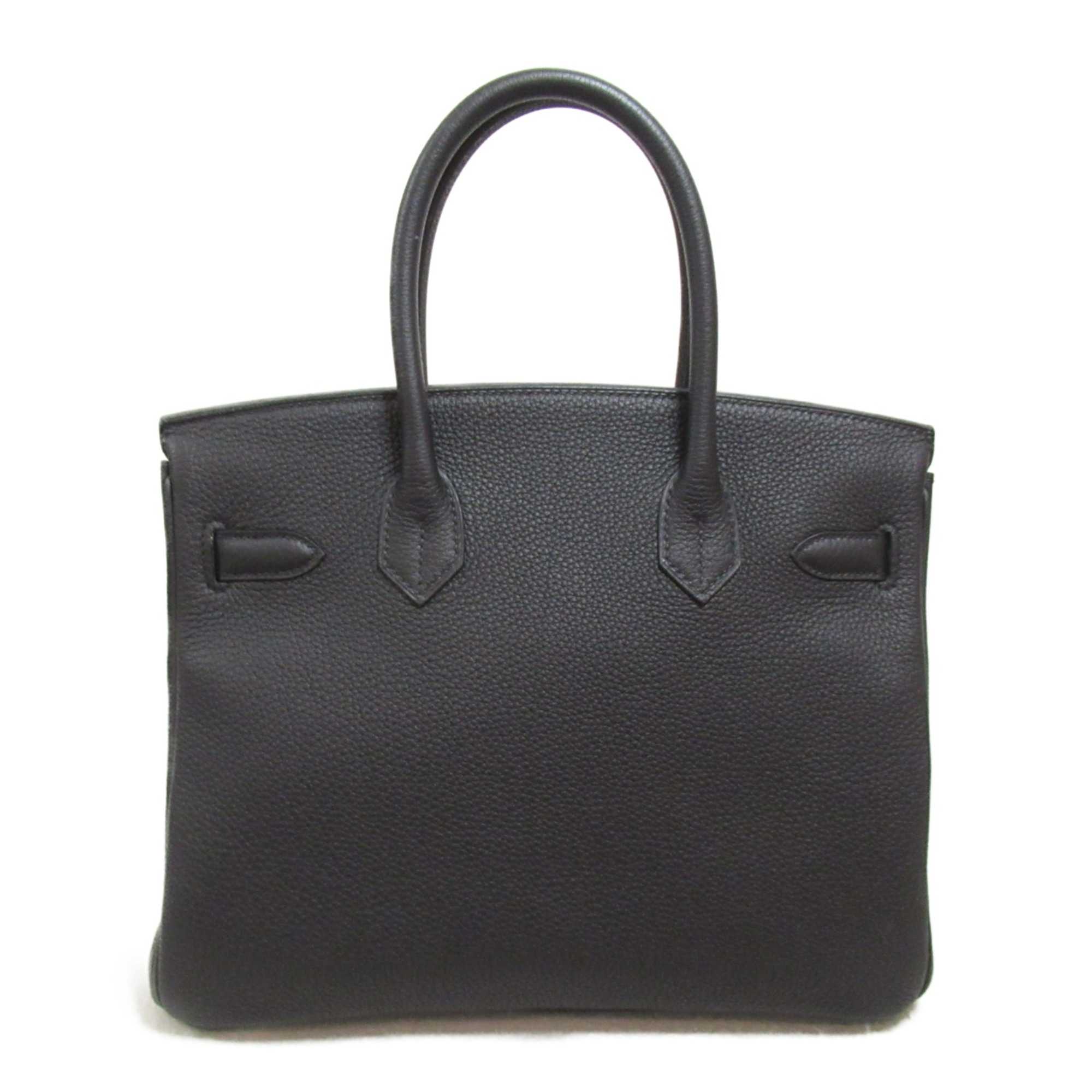 HERMES Birkin 30 Black handbag Black Noir Togo leather leather