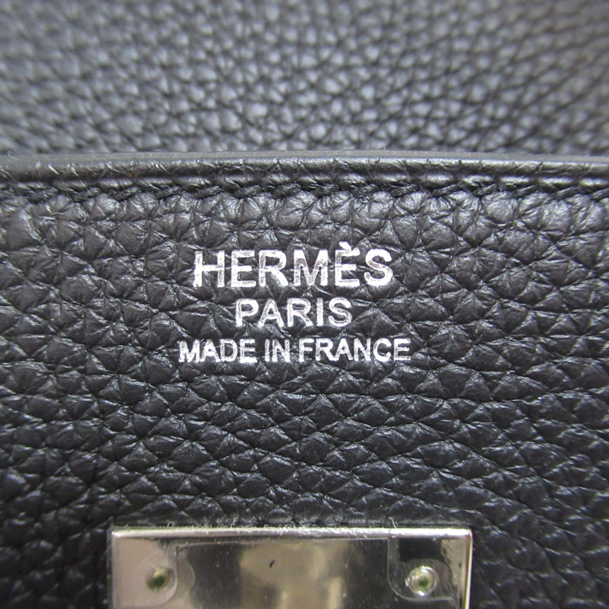 HERMES Birkin 30 Black handbag Black Noir Togo leather leather