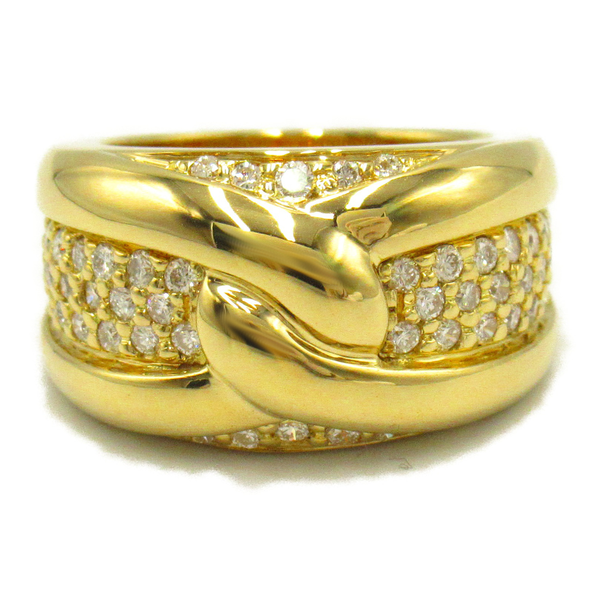 CARTIER paved diamond Ring Clear K18 (Yellow Gold) Clear