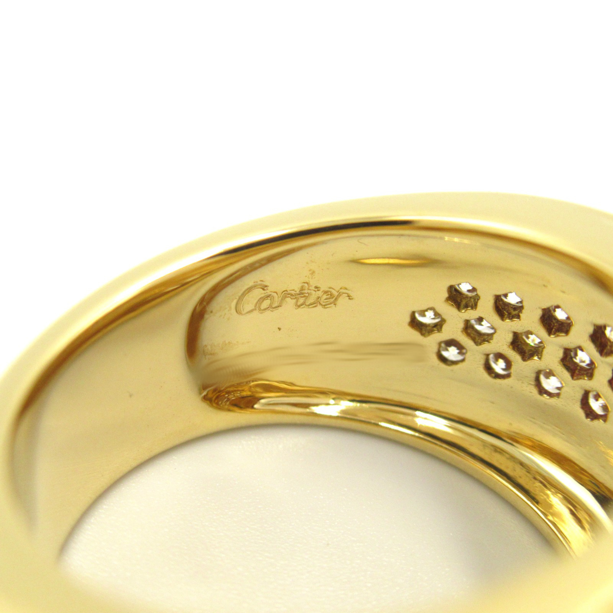 CARTIER paved diamond Ring Clear K18 (Yellow Gold) Clear