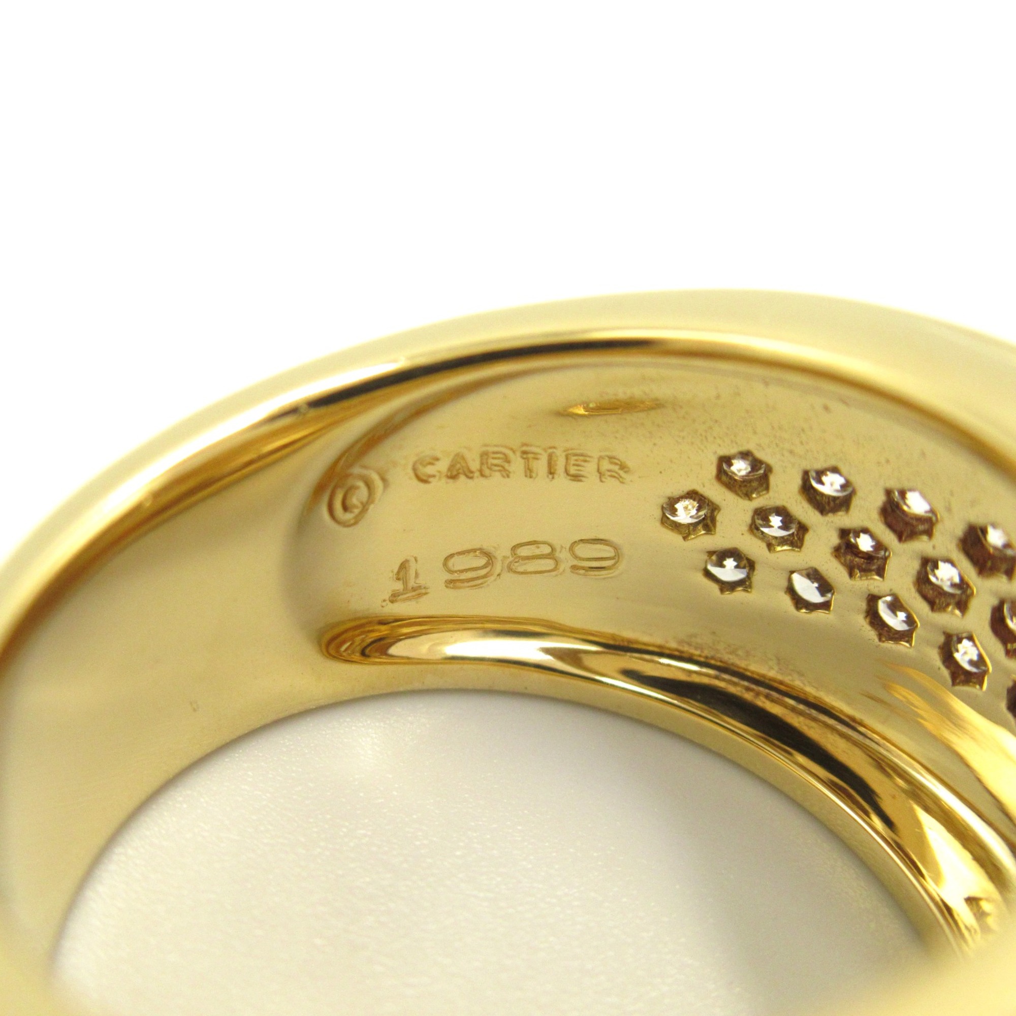 CARTIER paved diamond Ring Clear K18 (Yellow Gold) Clear