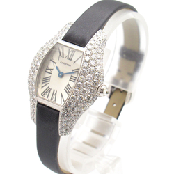 CARTIER Tonoa Rondi SM Wrist Watch WJ301750 Quartz Silver K18WG(WhiteGold) Leather belt WJ301750