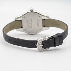 CARTIER Tonoa Rondi SM Wrist Watch WJ301750 Quartz Silver K18WG(WhiteGold) Leather belt WJ301750