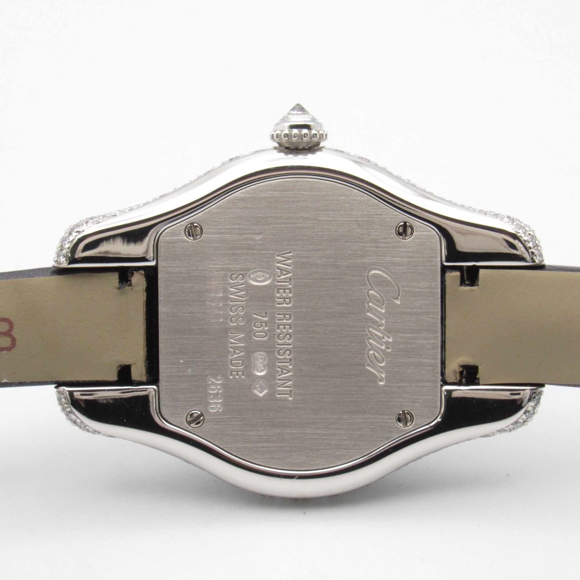 CARTIER Tonoa Rondi SM Wrist Watch WJ301750 Quartz Silver K18WG(WhiteGold) Leather belt WJ301750