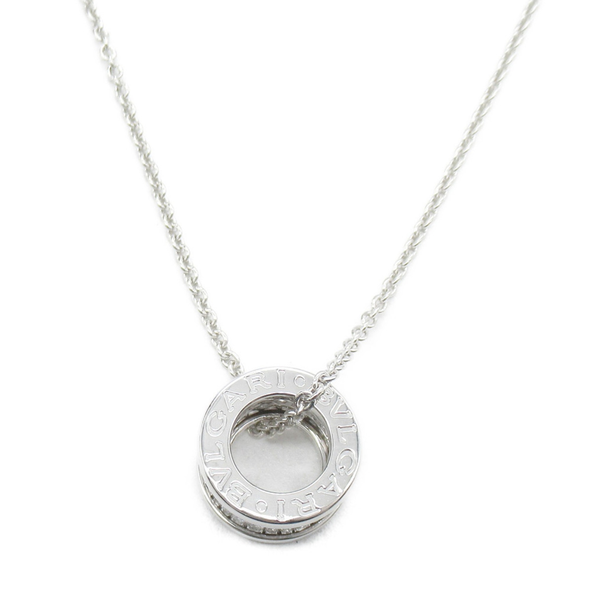 BVLGARI B-zero1 Pave Diamond Necklace Clear K18WG(WhiteGold) Clear