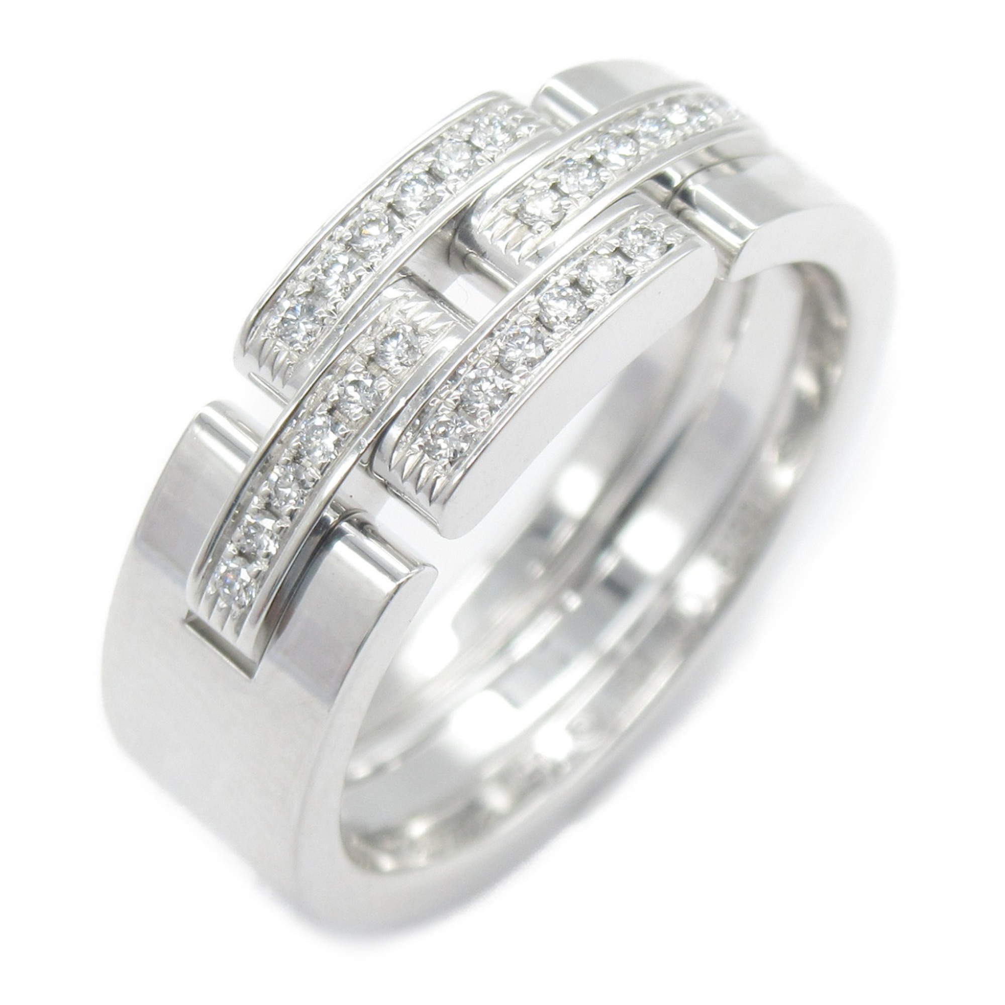 CARTIER Mayon PANTHERE diamond Ring Clear K18WG(WhiteGold) Clear