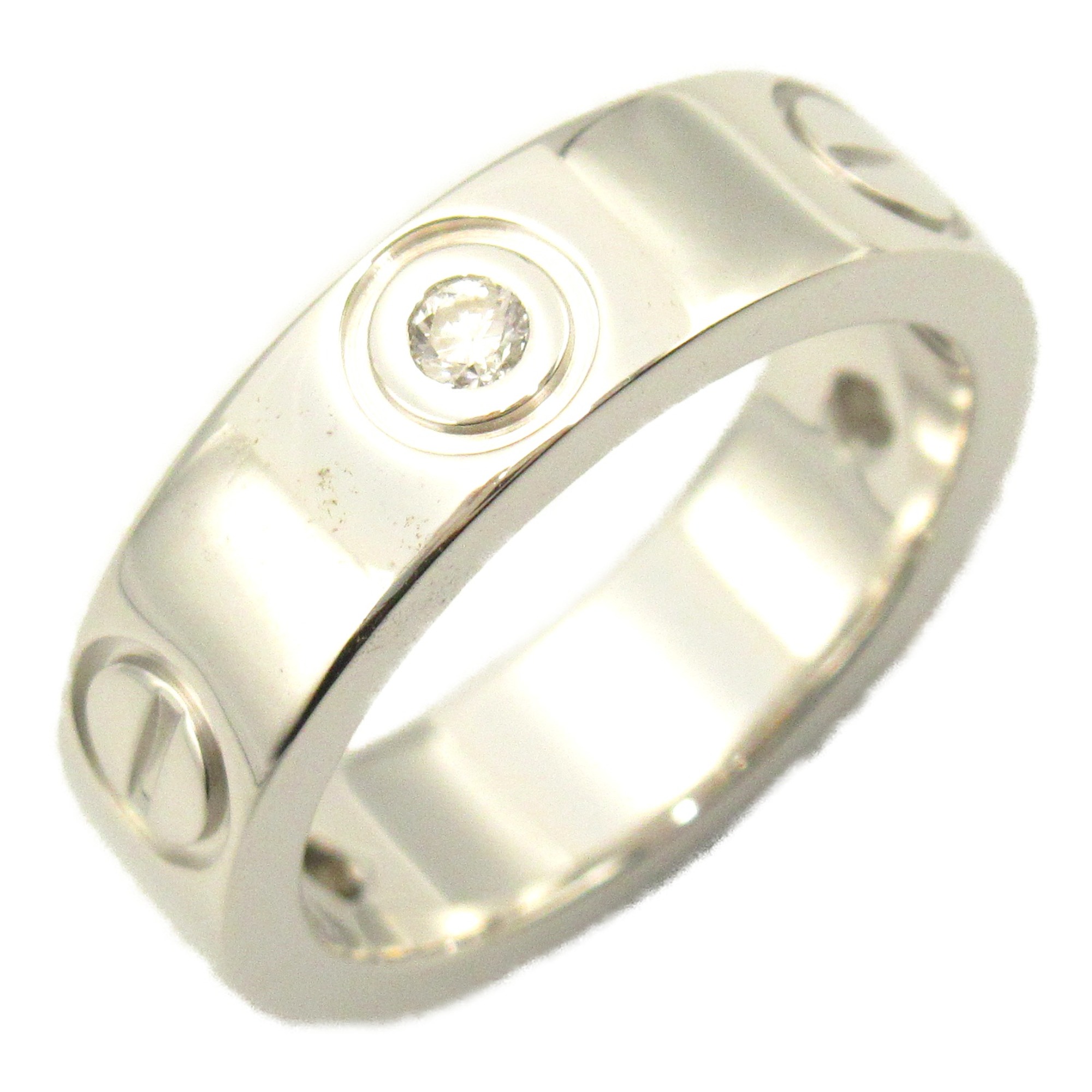 CARTIER love ring 3P diamond Ring Clear K18WG(WhiteGold) Clear