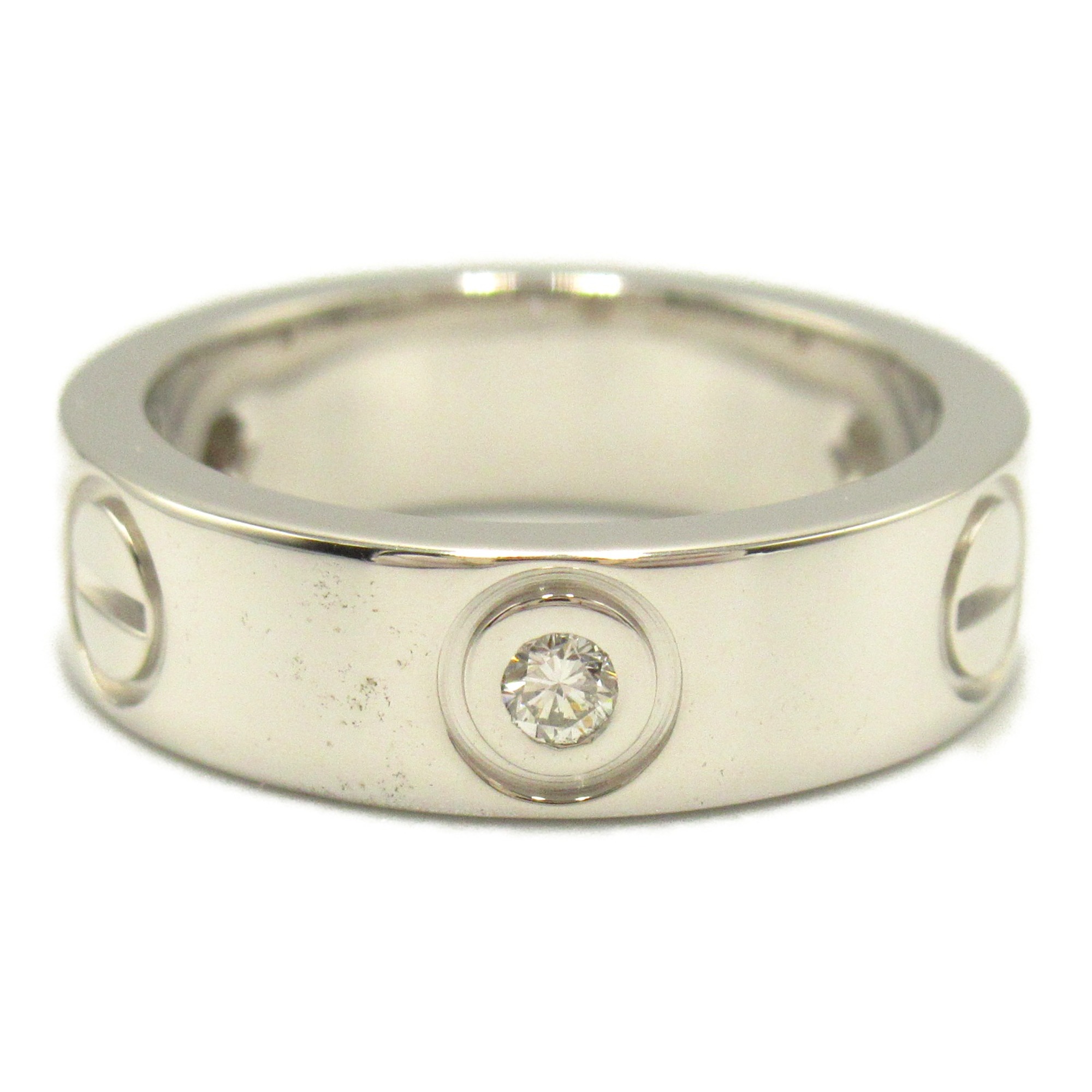 CARTIER love ring 3P diamond Ring Clear K18WG(WhiteGold) Clear