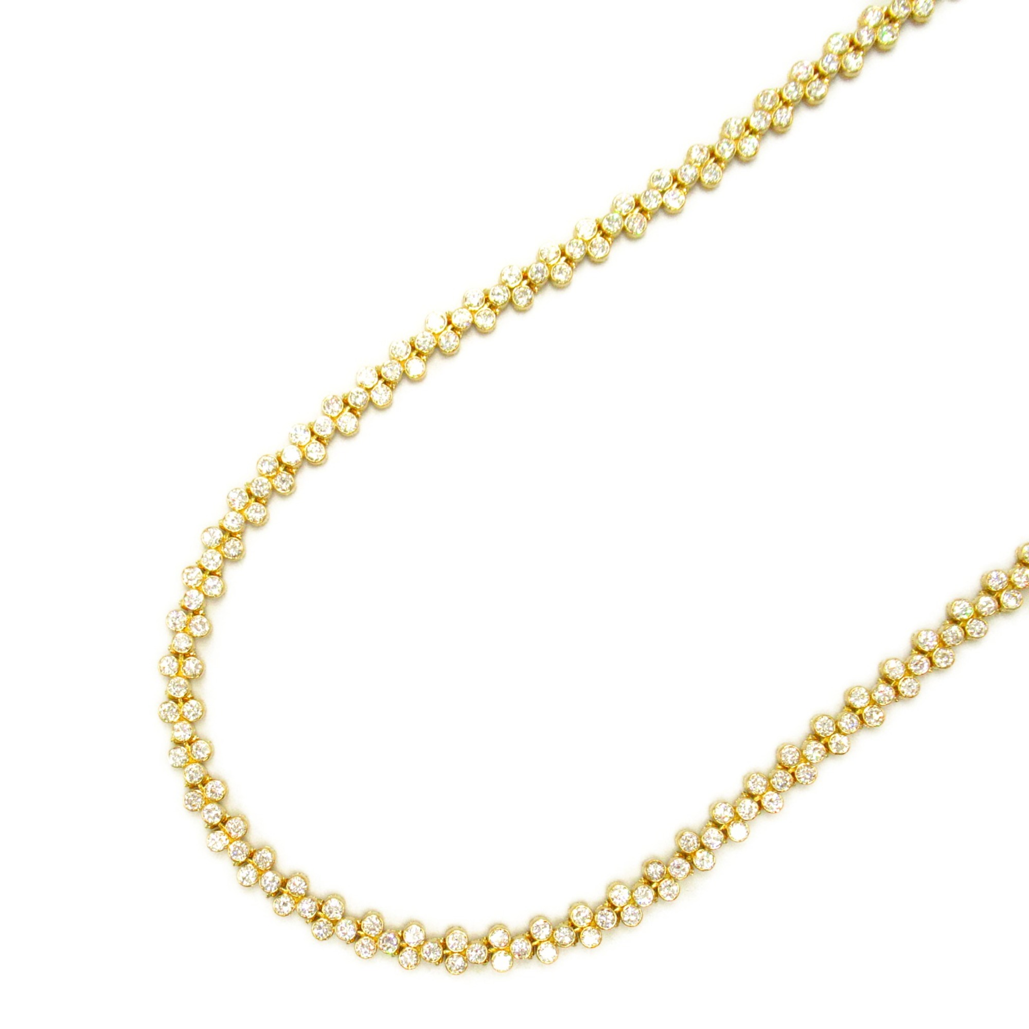 CARTIER Tennis Necklace Clear K18 (Yellow Gold) Clear