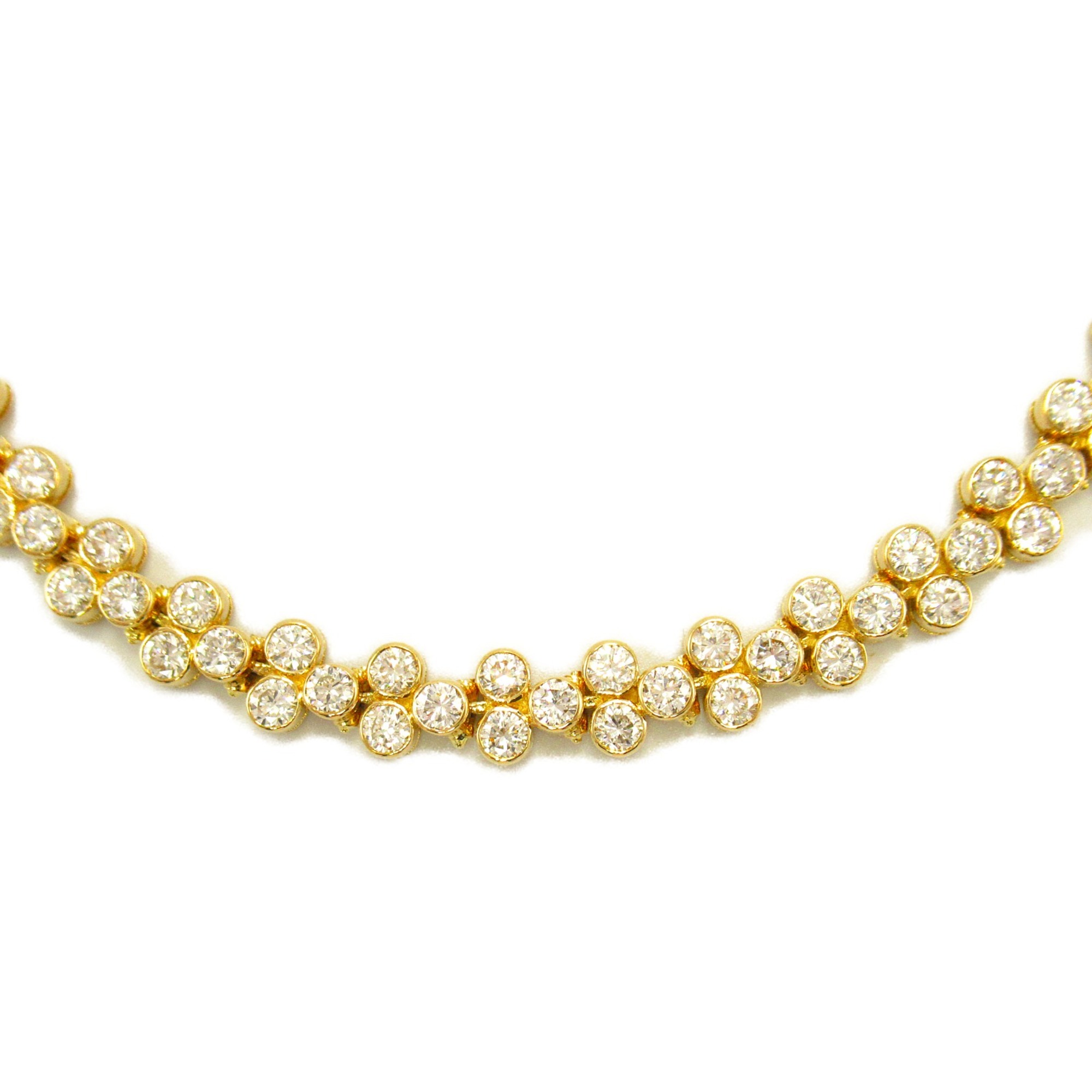 CARTIER Tennis Necklace Clear K18 (Yellow Gold) Clear