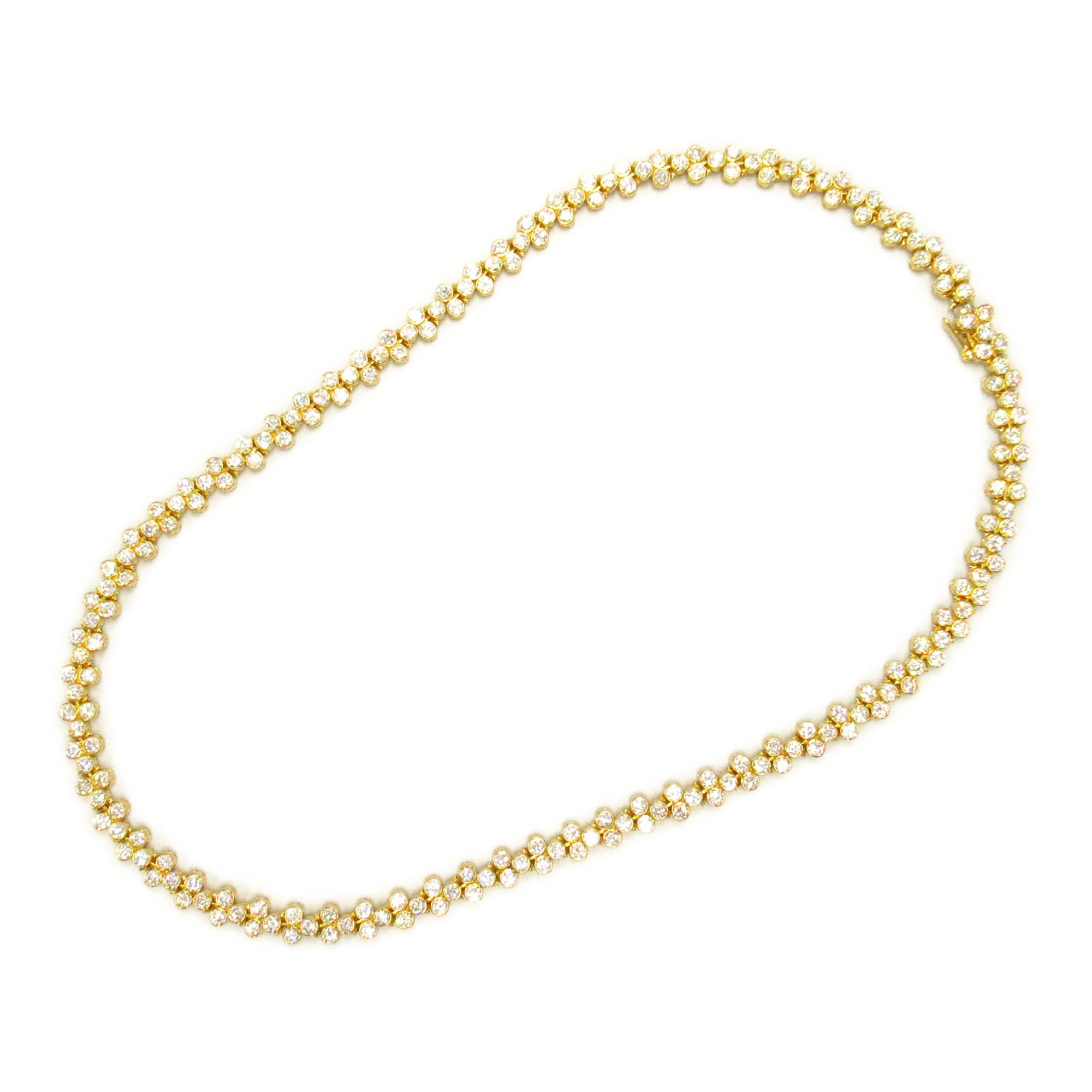 CARTIER Tennis Necklace Clear K18 (Yellow Gold) Clear