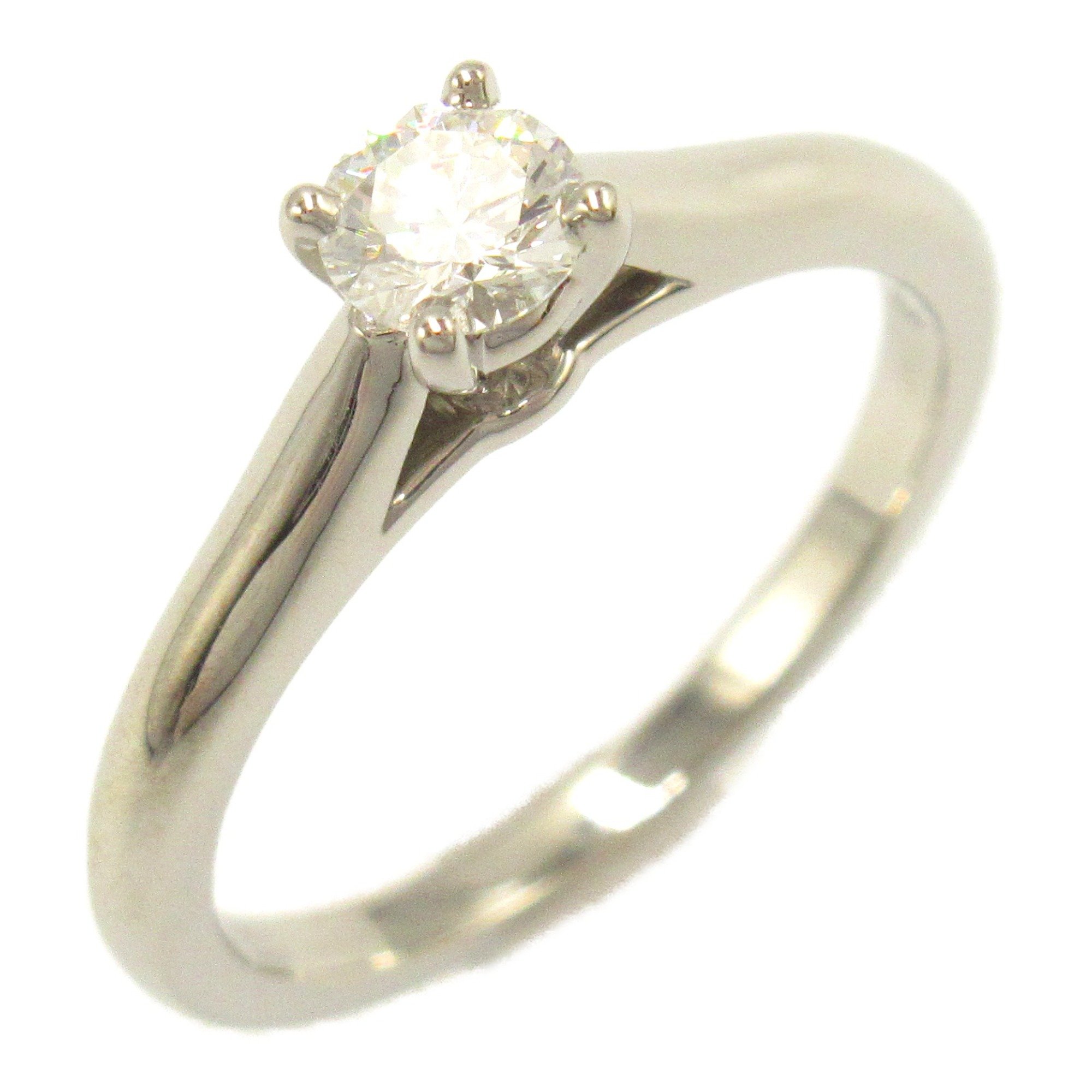 CARTIER 1895 Solitaire Diamond Ring Clear Pt950Platinum Clear