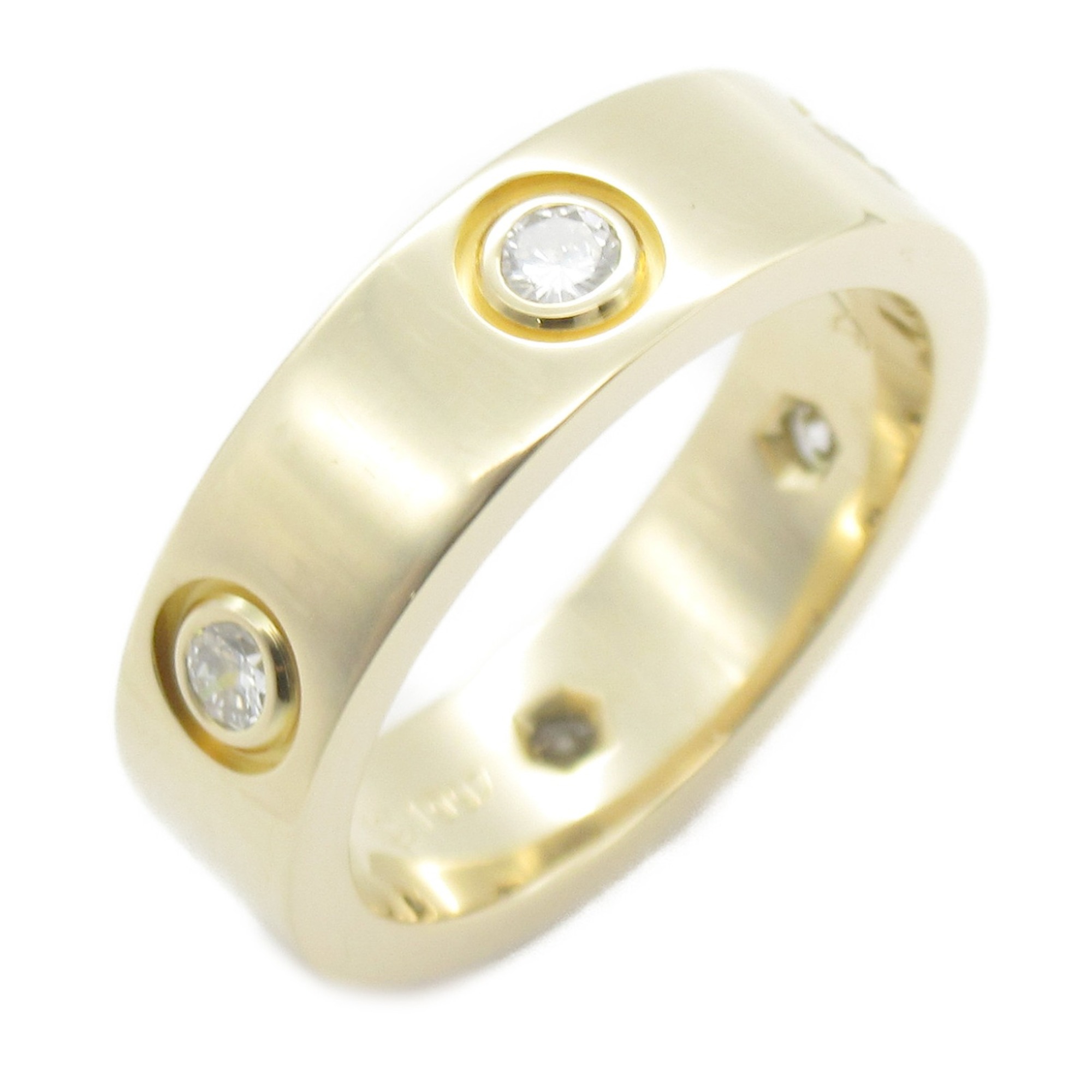 CARTIER love ring full diamond Ring Clear K18 (Yellow Gold) Clear