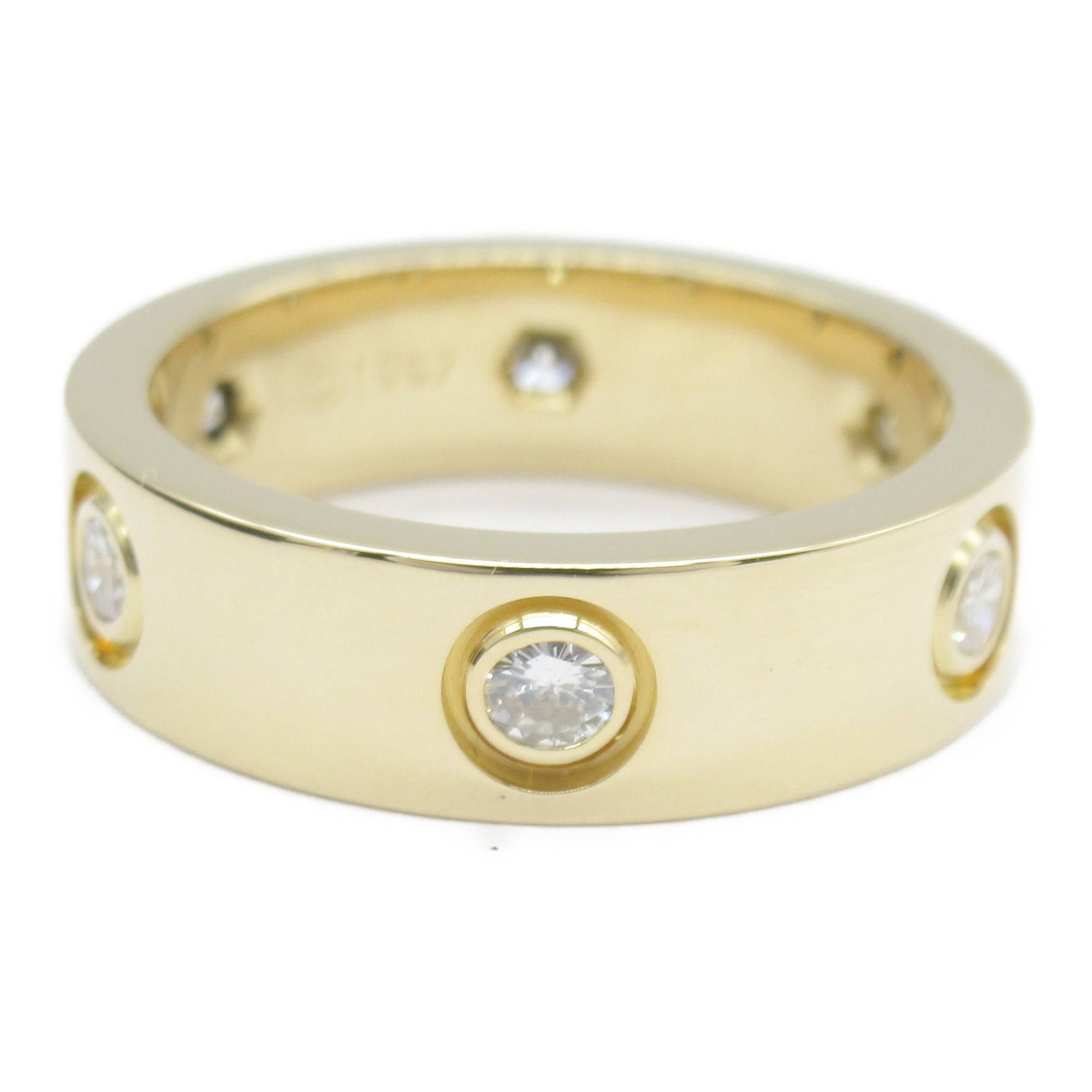 CARTIER love ring full diamond Ring Clear K18 (Yellow Gold) Clear