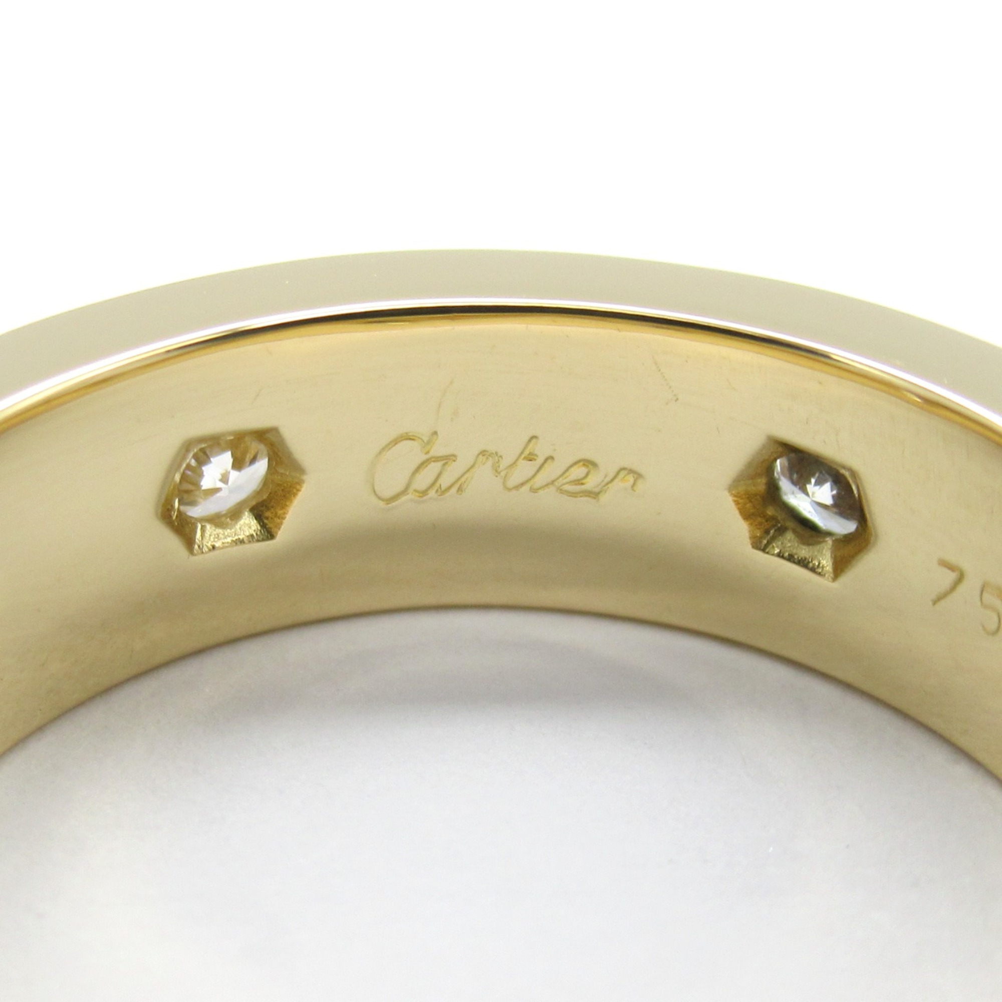 CARTIER love ring full diamond Ring Clear K18 (Yellow Gold) Clear