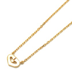 CARTIER C Heart Necklace Clear K18PG(Rose Gold) Clear