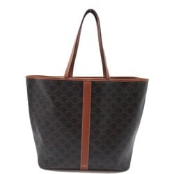 CELINE Triomphe Tote Bag Brown Dark brown canvas Coated canvas