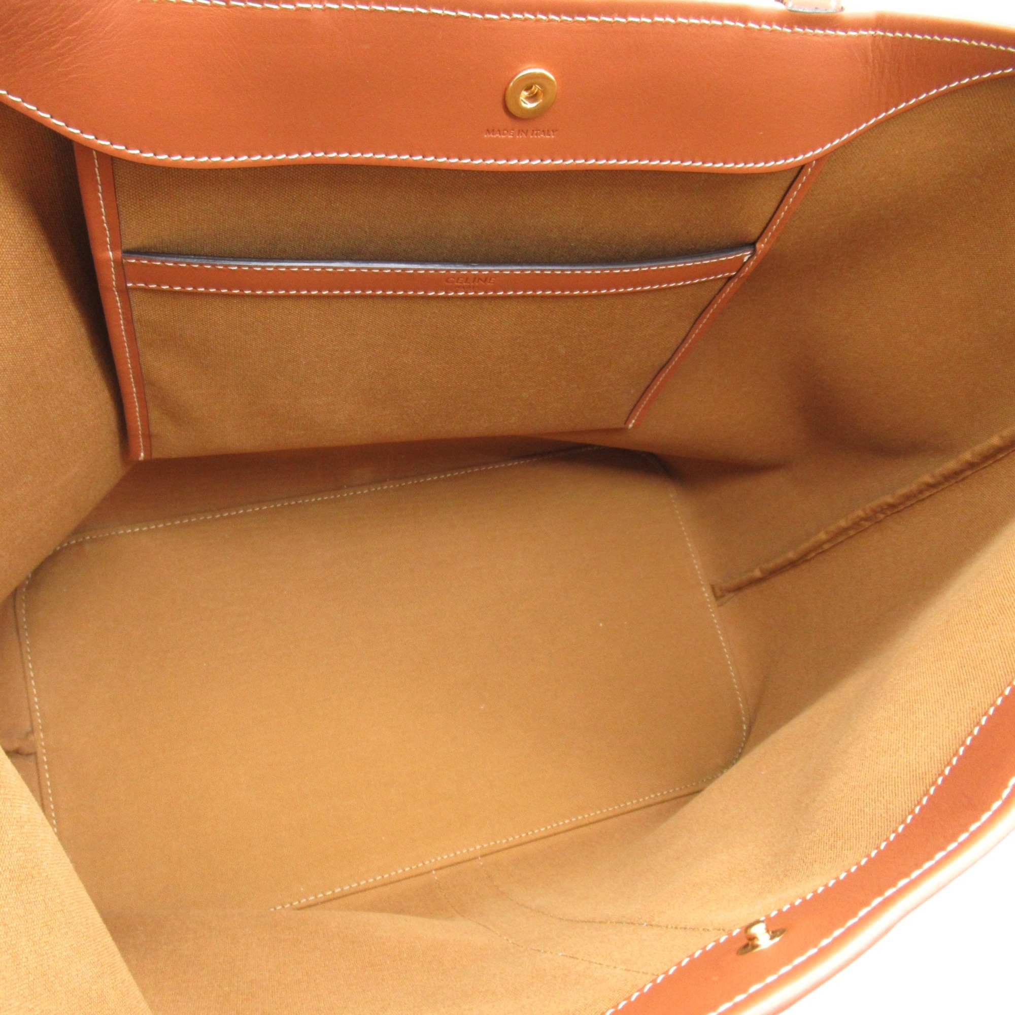 CELINE Triomphe Tote Bag Brown Dark brown canvas Coated canvas