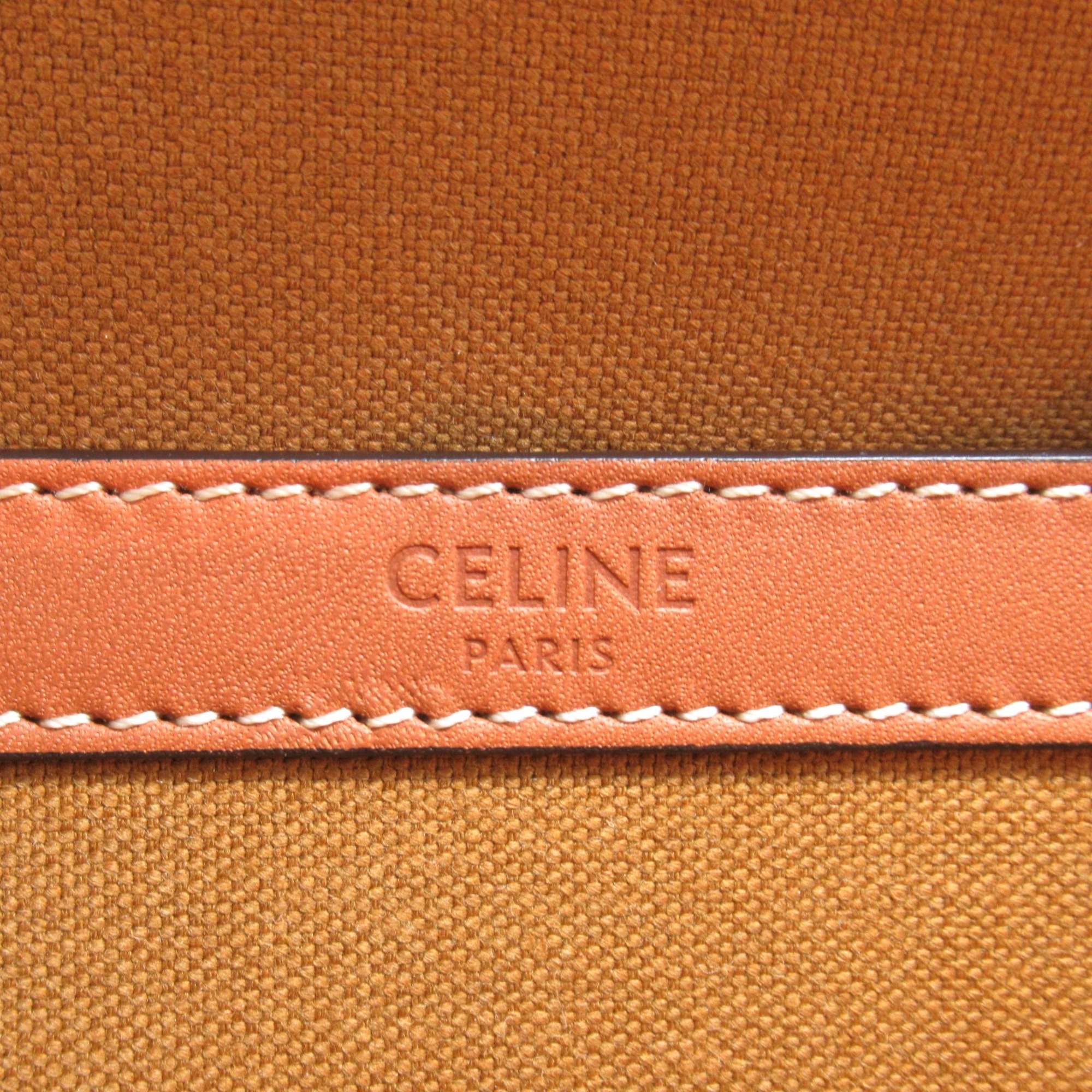 CELINE Triomphe Tote Bag Brown Dark brown canvas Coated canvas