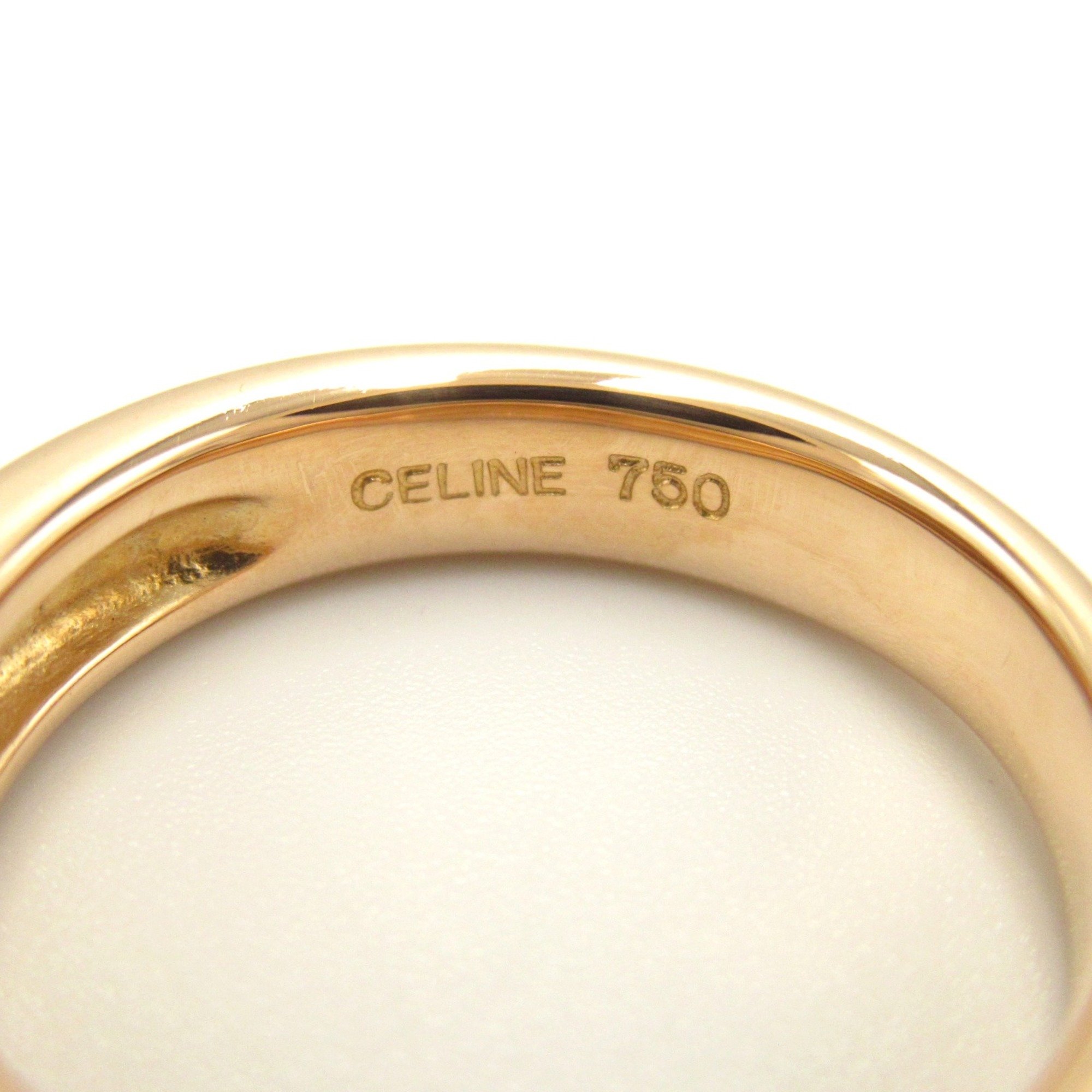 CELINE Dialing Ring Clear K18PG(Rose Gold) Clear