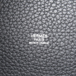 HERMES Picotin Lock MM Black Noir Taurillon Clemence Calfskin (cowhide)