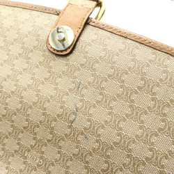 CELINE Shoulder Bag Beige PVC coated canvas leather