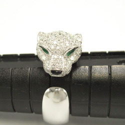 CARTIER PANTHERE Ring Clear K18WG(WhiteGold) Clear