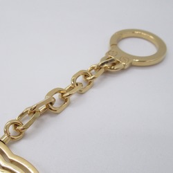 CELINE Triomphe key chain Gold brass 49I556BRA35OR