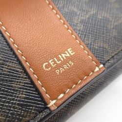 CELINE Double SidedWallet Black Brown canvas