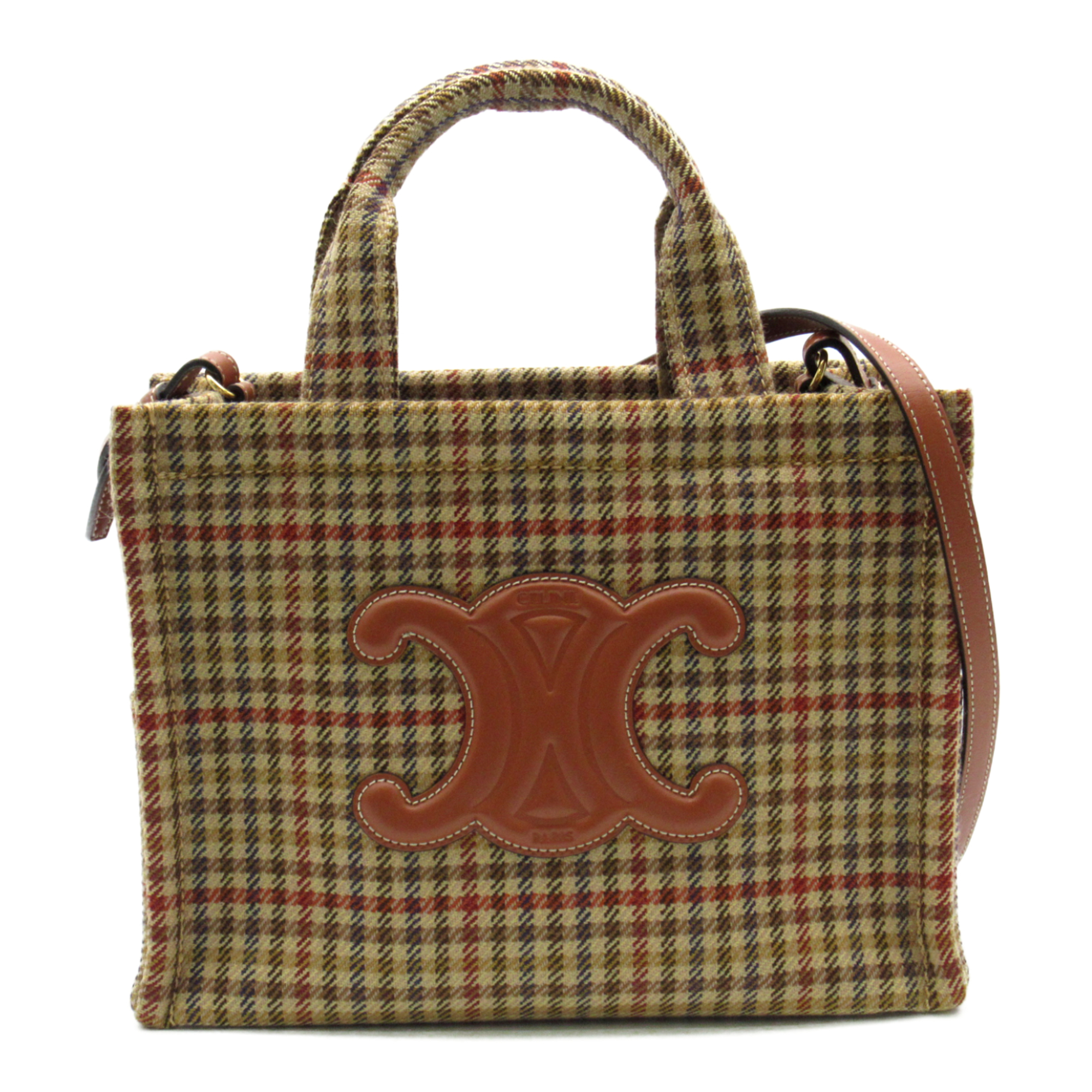 CELINE Molle Kabatais Tote Bag Brown canvas