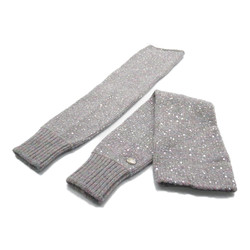 CHANEL Arm warmer Gray Mulch color wool cotton P57712K07588